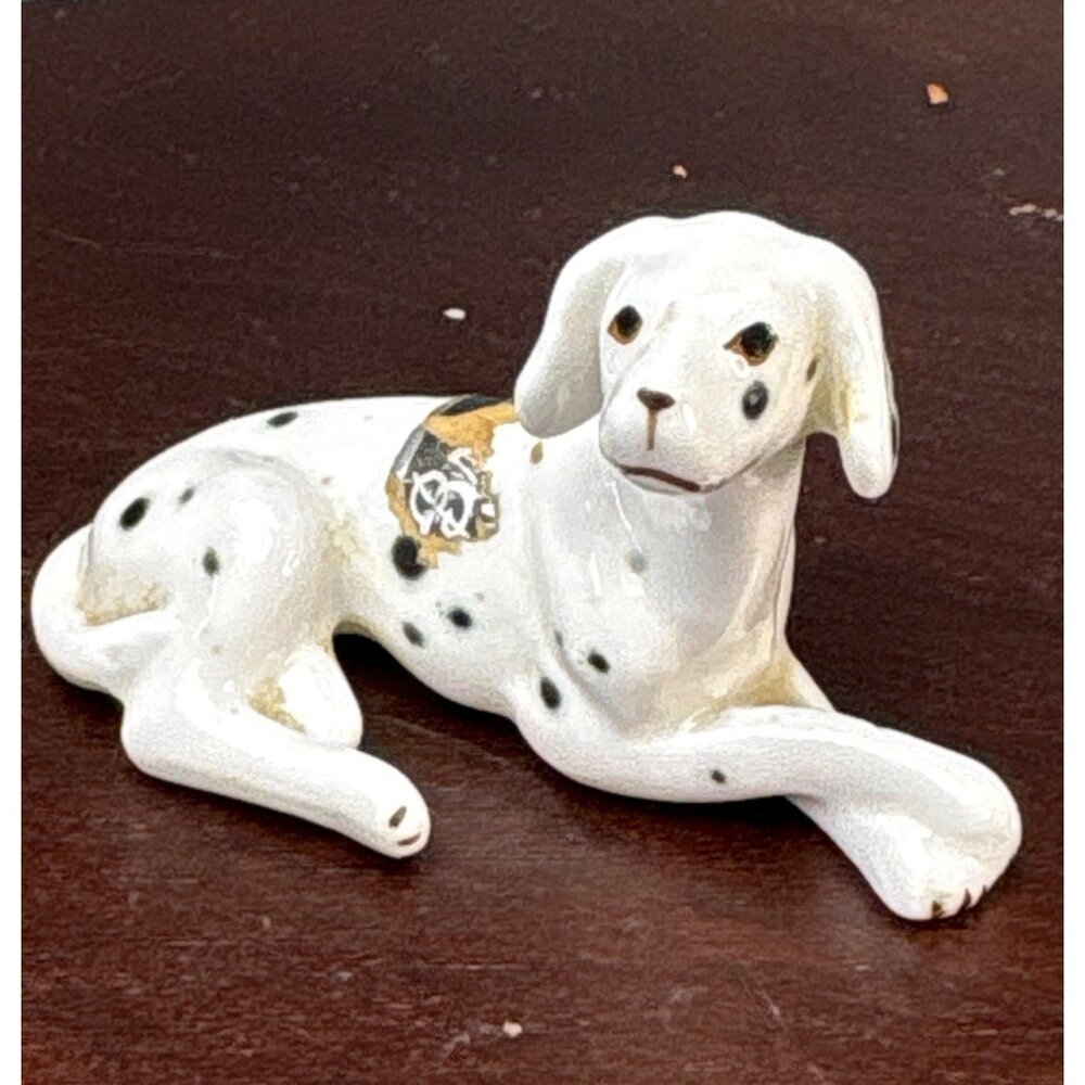 Dalmatian Dog Figurine Bone China Ceramic Vintage Collectible